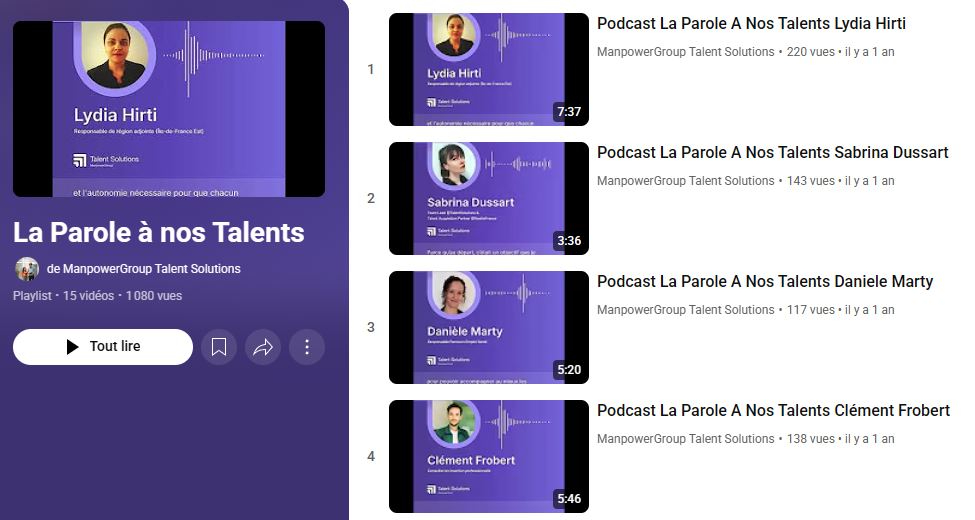 La Parole à nos talents